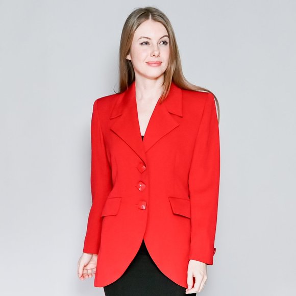 Yves Saint Laurent Jackets & Blazers - YVES SAINT LAURENT Vintage Red Blazer